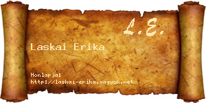 Laskai Erika névjegykártya
